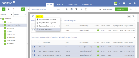 Transfer format Transfer format