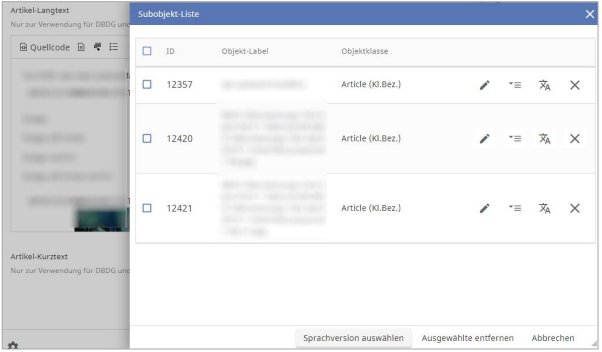 Define language versions for subobjects in the richtext  Define language versions for subobjects in the richtext