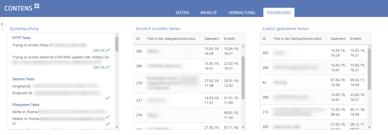 Dashboard and Widgets Dashboard and Widgets