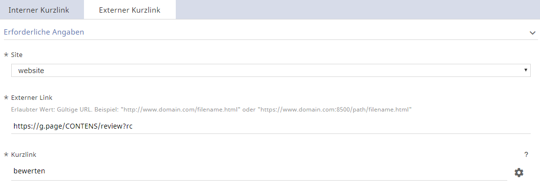 External Shortlinks External Shortlinks
