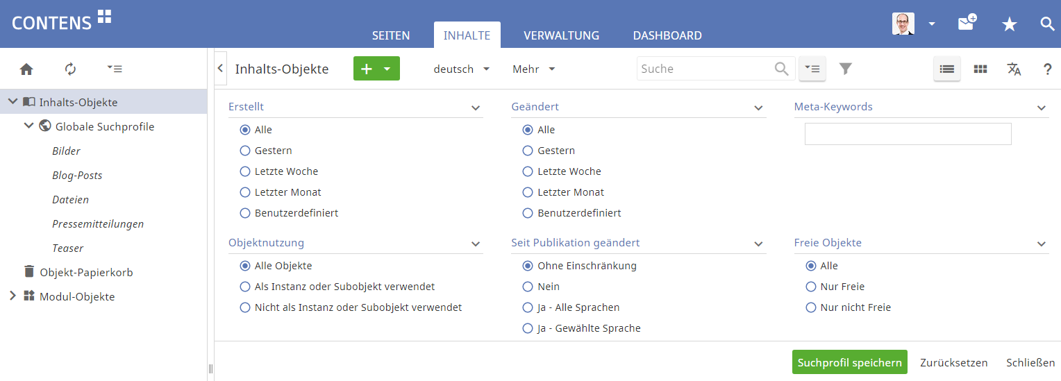 Erweiterte Suche verbessert Erweiterte Suche verbessert