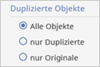 Erweiterte Suche: Duplizierte Objekte Erweiterte Suche: Duplizierte Objekte