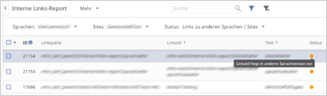 Interner Link-Report Interner Link-Report