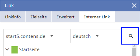 Seiten-Suchfunktion im Baum Seiten-Suchfunktion im Baum