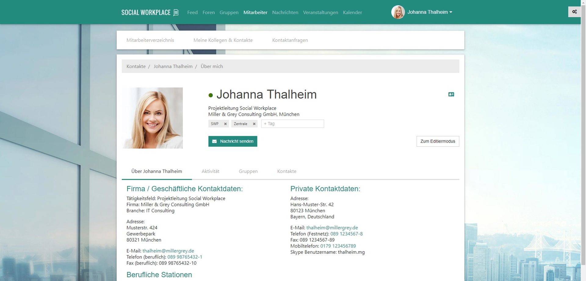 CONTENS Social Workplace profile