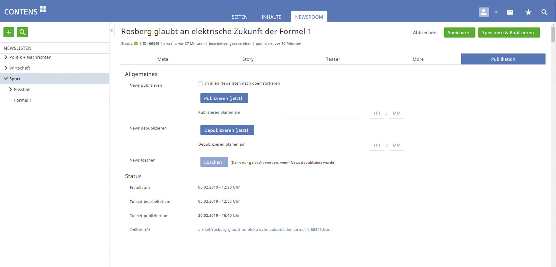 CONTENS Newsroom News Publikation CONTENS Newsroom News Publikation