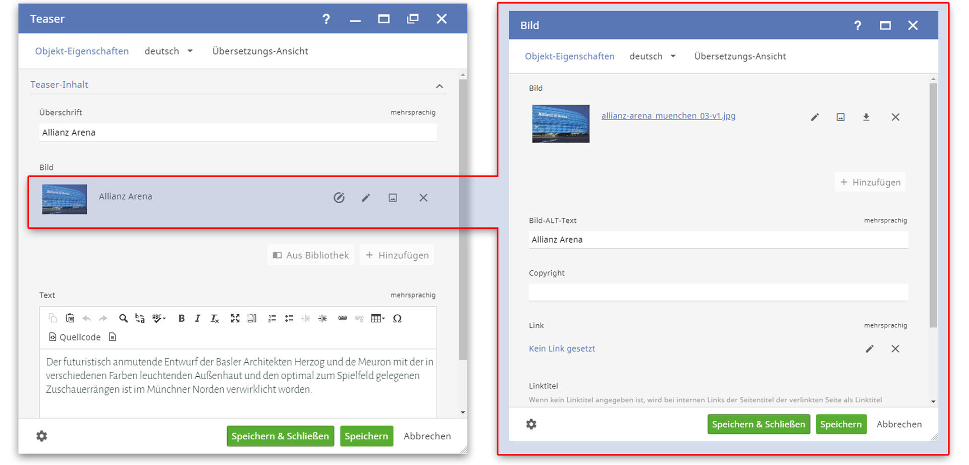 CONTENS CMS nested content CONTENS CMS nested content