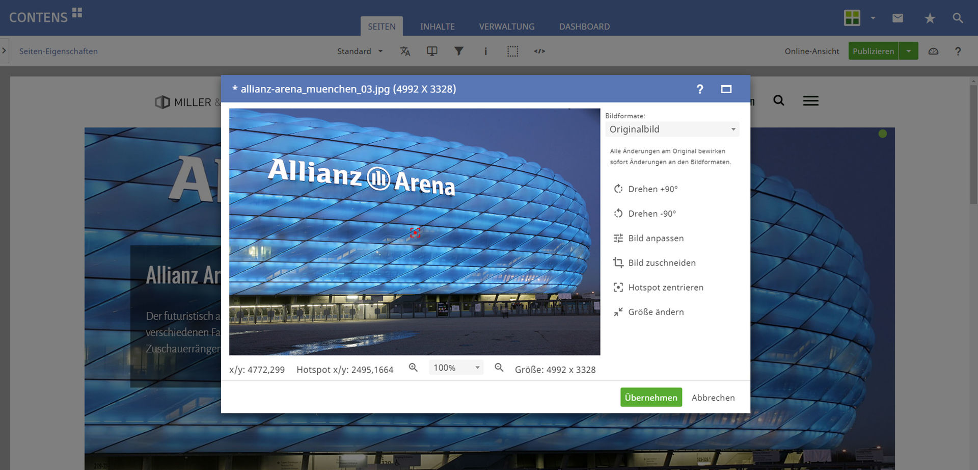 CONTENS Web Content Management System HotSpot CONTENS Web Content Management System HotSpot