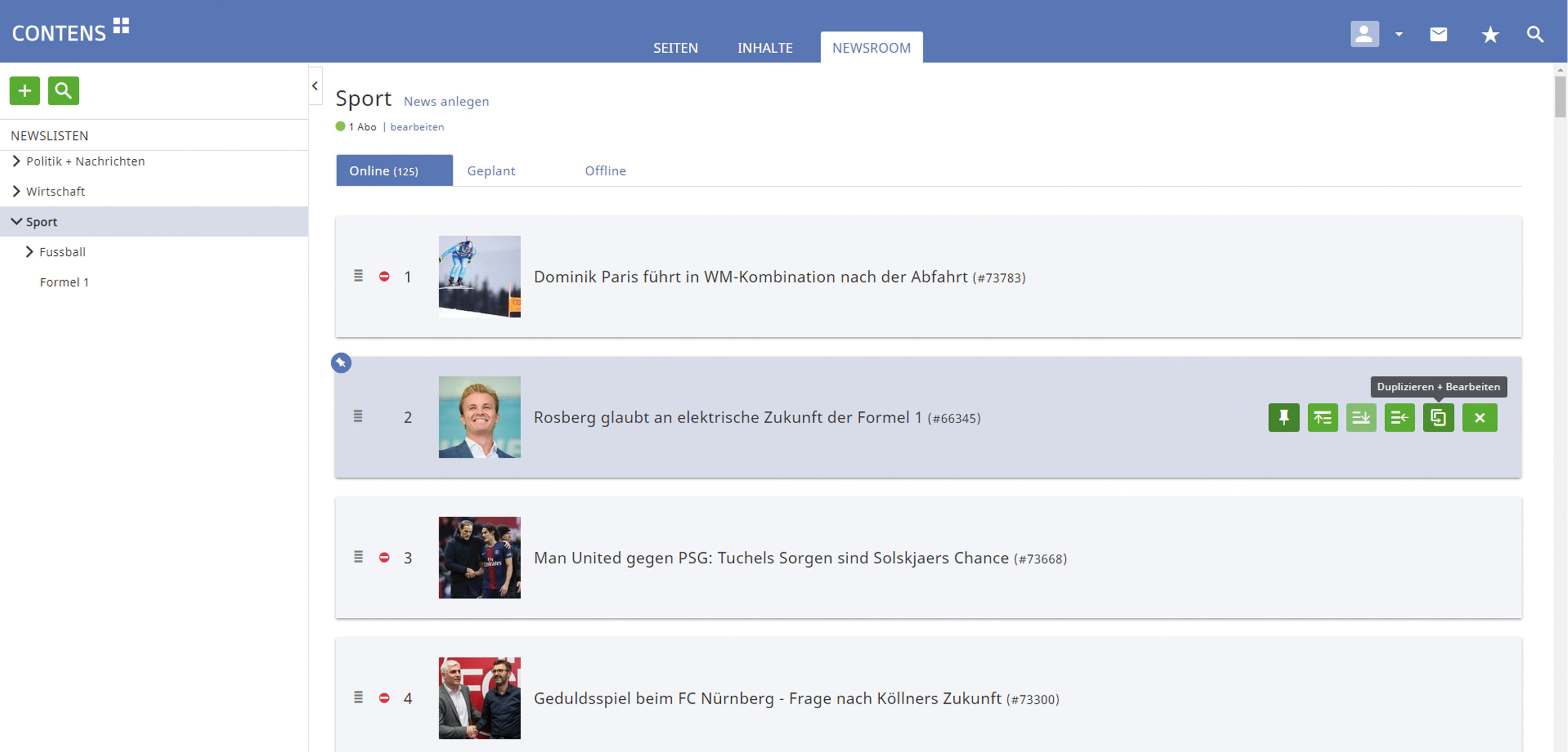 CONTENS Newsroom Newsliste CONTENS Newsroom Newsliste