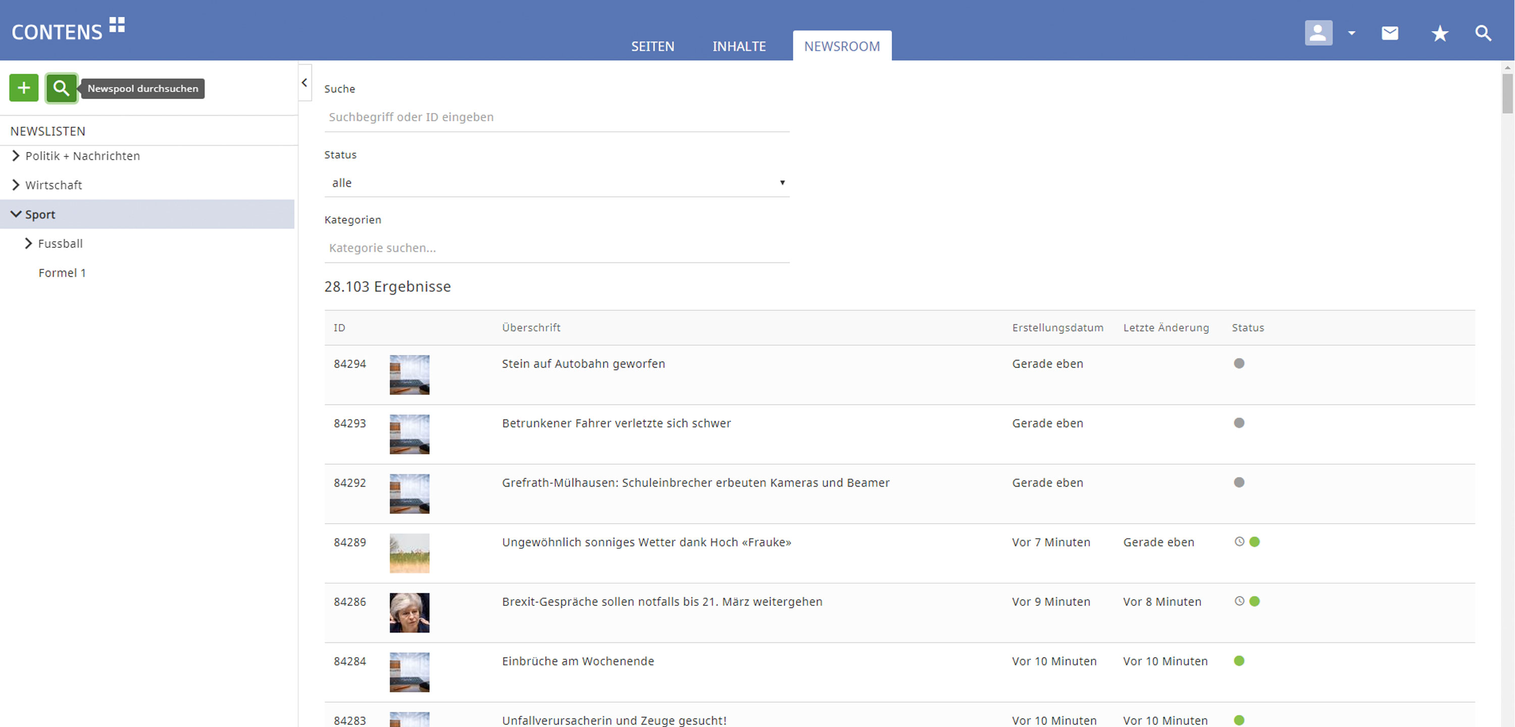 CONTENS Newsroom Newspool CONTENS Newsroom Newspool