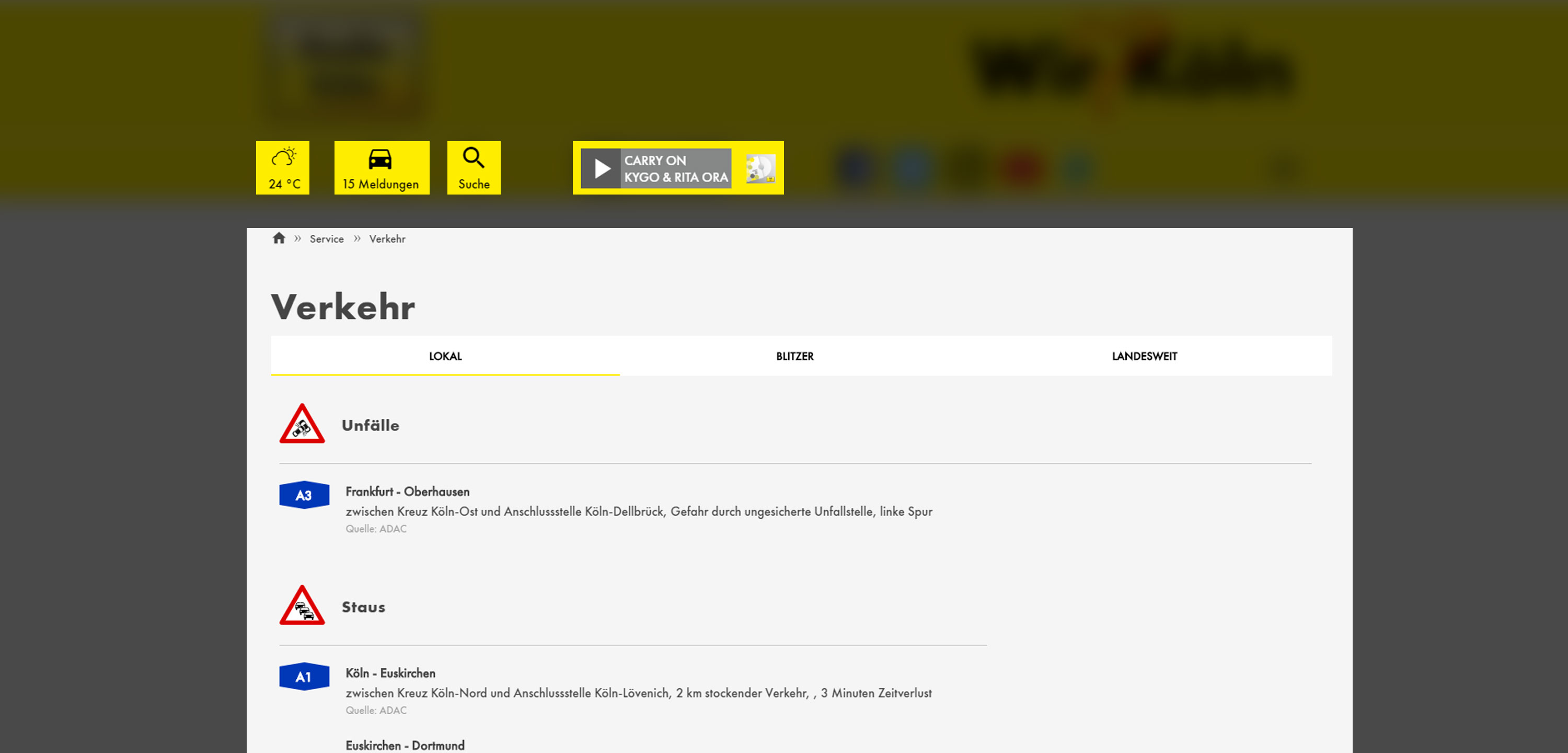 Radio NRW Web Components Traffic Radio NRW Web Components Traffic