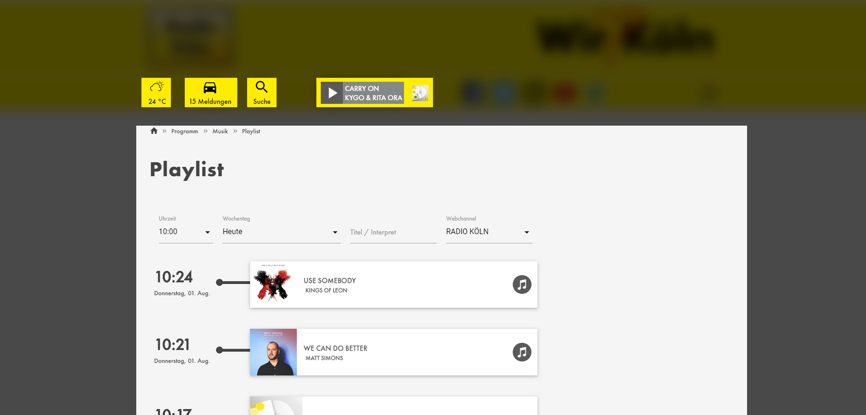 Radio NRW Web Components Playlist Radio NRW Web Components Playlist
