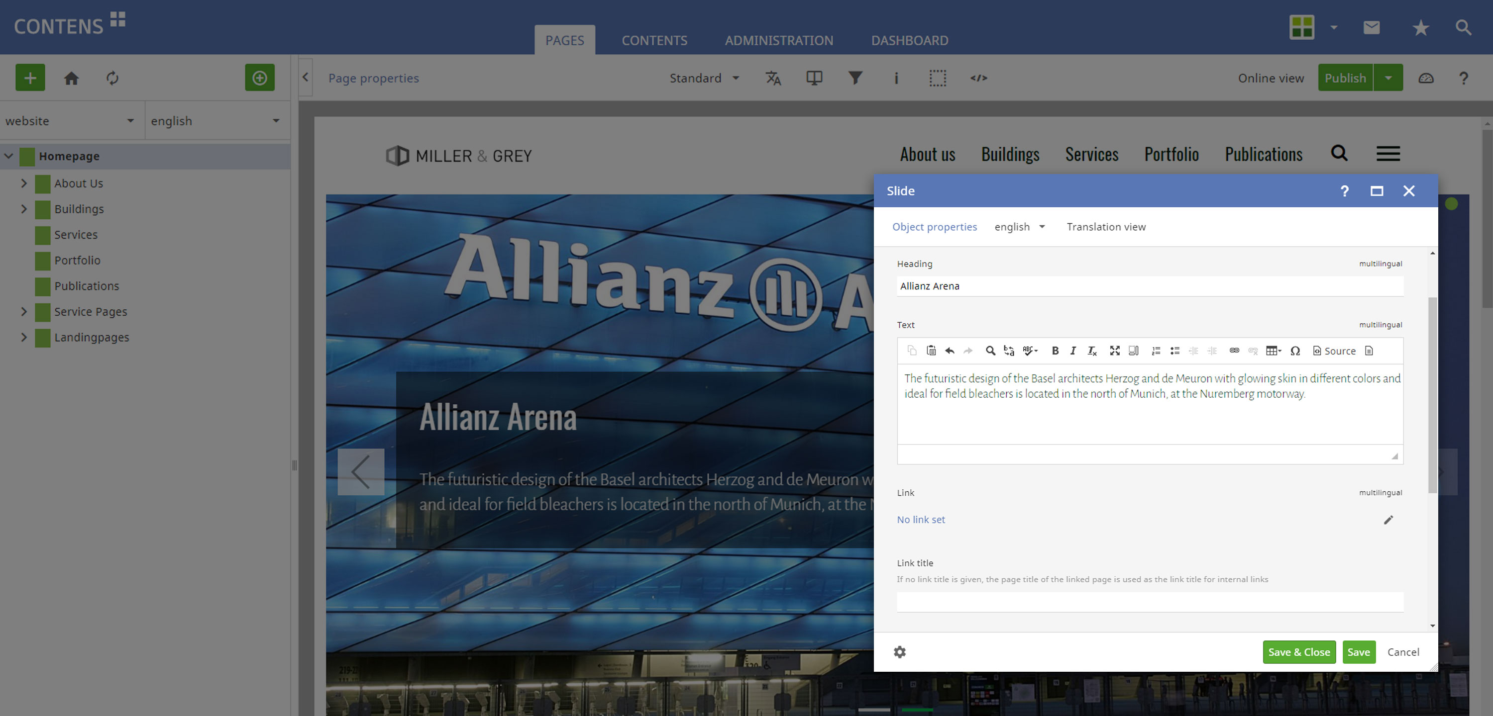 CONTENS CMS Workspace Form CONTENS CMS Workspace Form