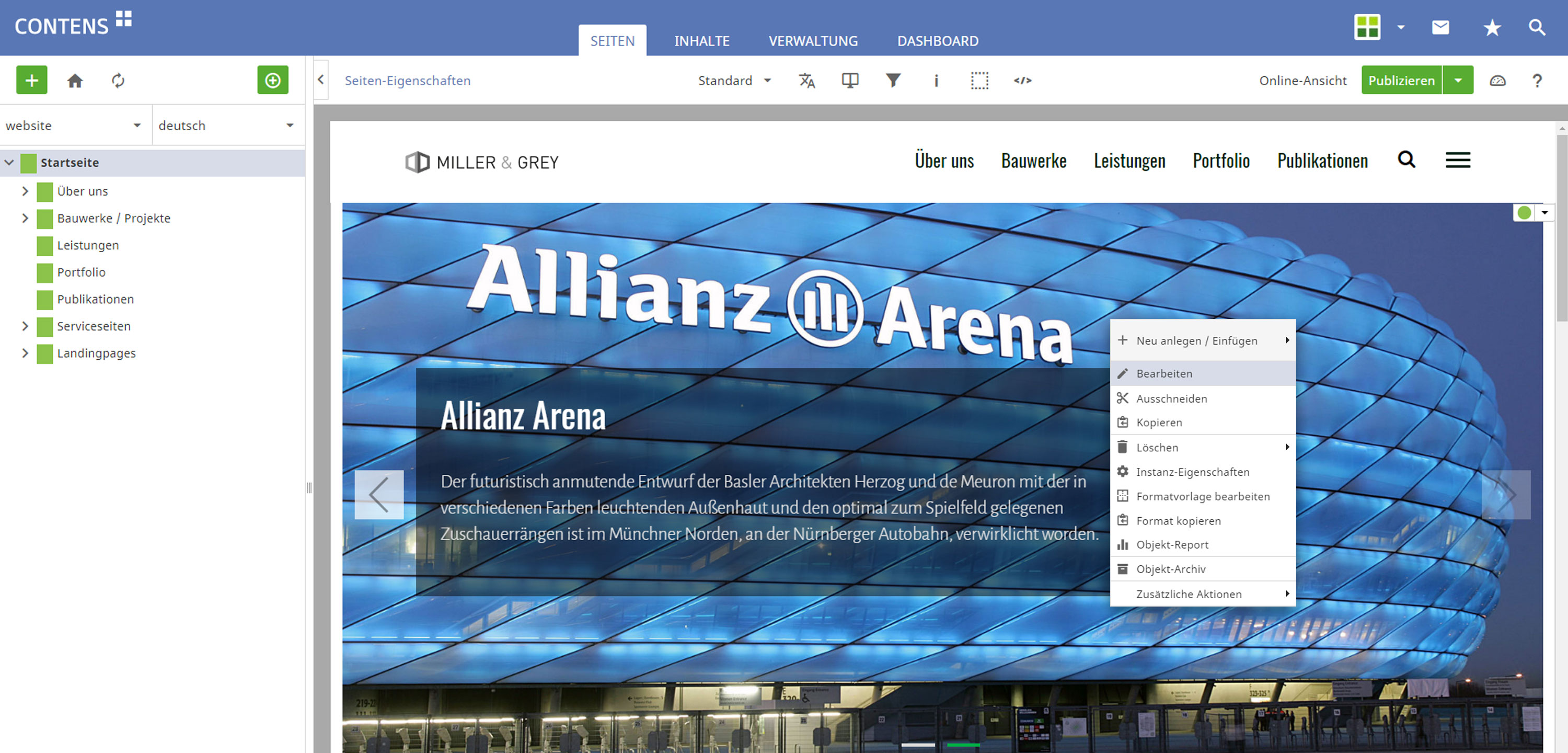 CONTENS Workspace bearbeiten CONTENS Workspace bearbeiten