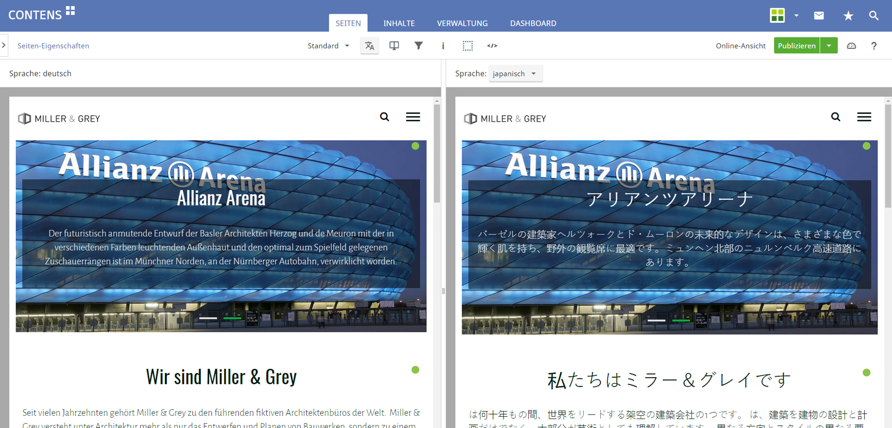 CONTENS Workspace Splitscreen CONTENS Workspace Splitscreen