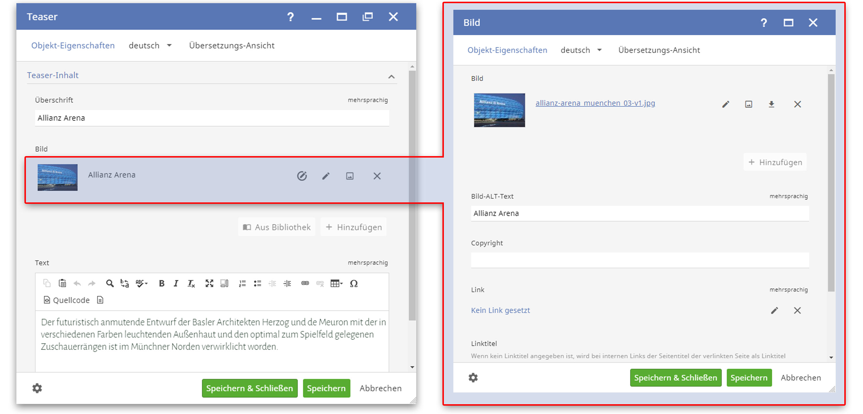 CONTENS CMS nested content CONTENS CMS nested content