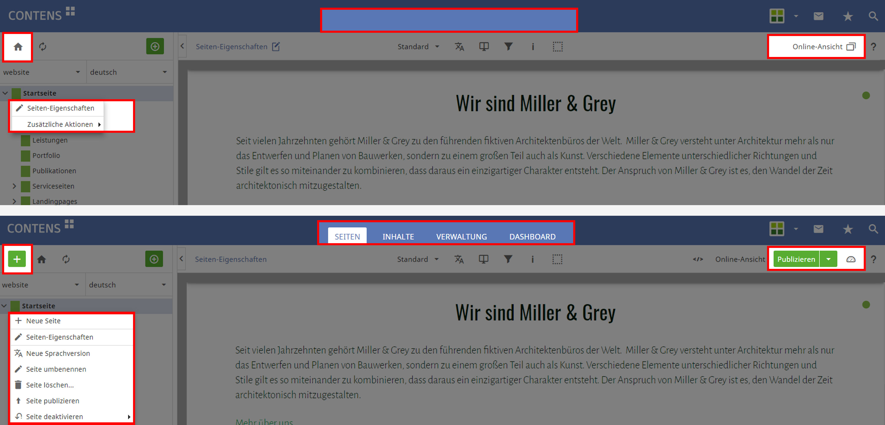 CONTENS CMS - Flexible permissions CONTENS CMS - Flexible permissions