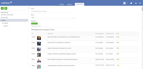 CONTENS Newsroom Newspool Filter CONTENS Newsroom Newspool Filter